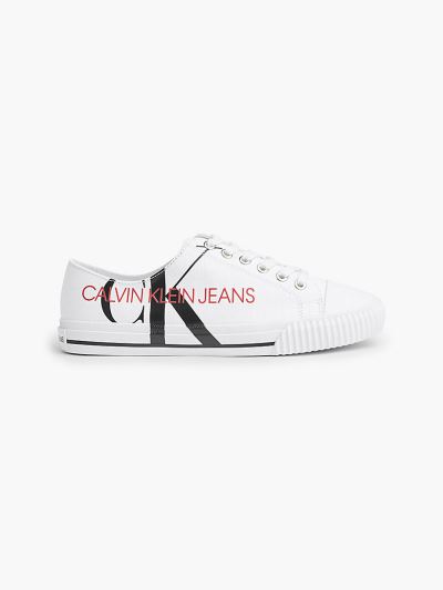Calvin Klein Cipők HU578185 | Calvin Klein Canvas Női Sportcipő Fehér / Fekete